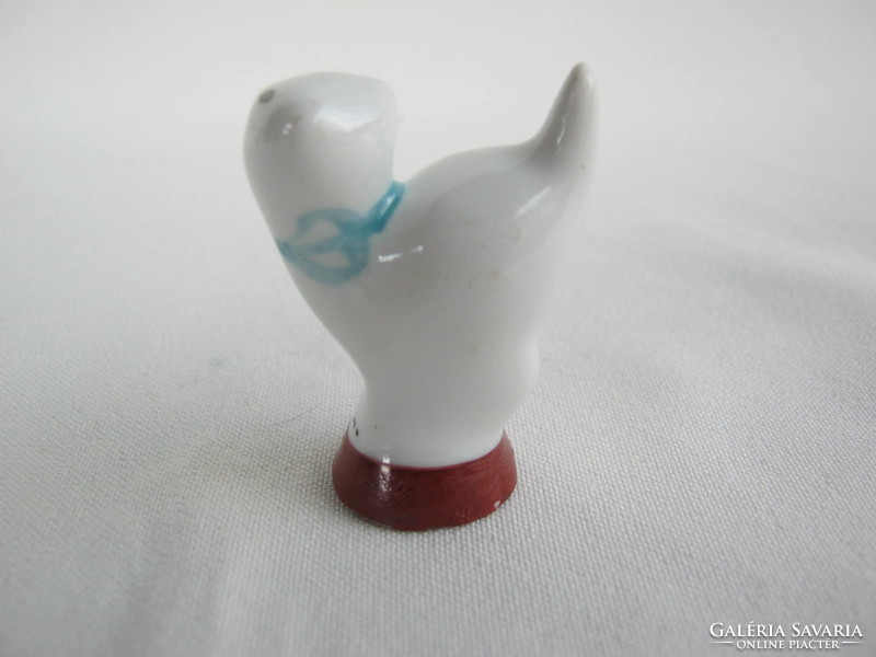 Retro ... Hollóházi porcelán figura nipp mini cica macska