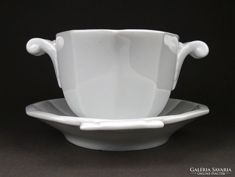 1I323 old porcelain sauce bowl with sauce bowl