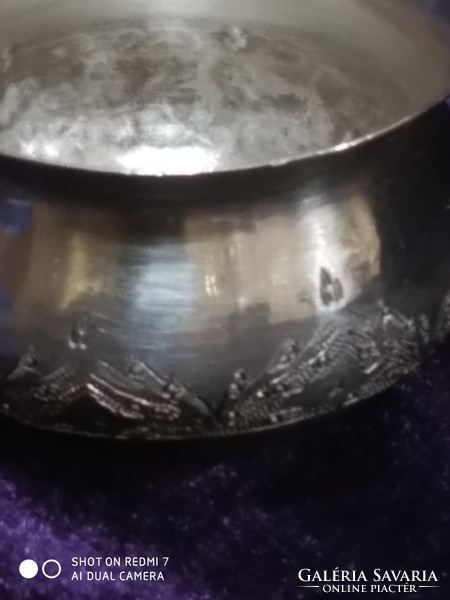 Ezüst perzsa (875) fűszertartó 1db. kiskanalával