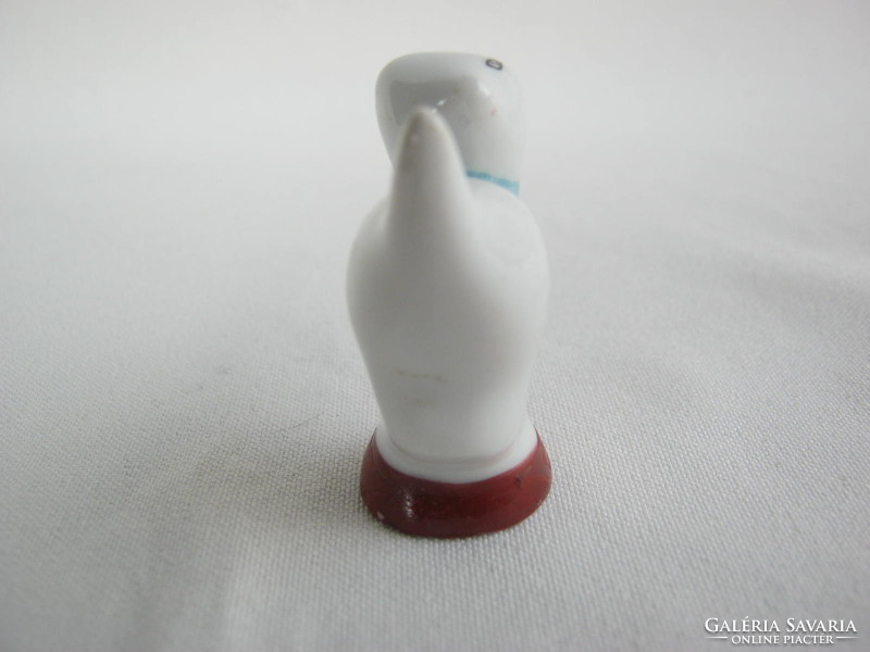 Retro ... Hollóházi porcelán figura nipp mini cica macska