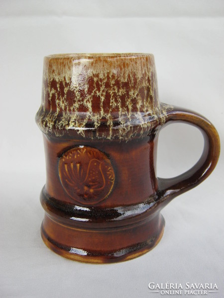 Retro ... Zsolnay ceramic pyrogranite beer mug