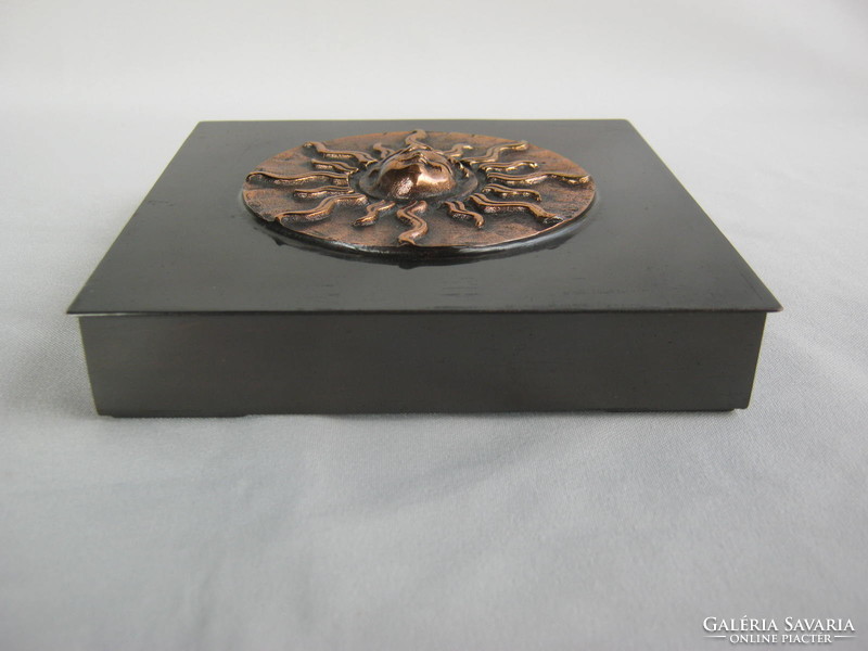 Retro ... Kopcsányi Ottó zsűrizett Képcsarnokos iparművészeti bronz doboz díszdoboz