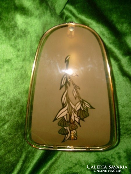 Art Nouveau wall lamp with smoke-colored etched glass, rarity for sale