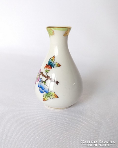 Herend Victorian patterned small narrow neck vase