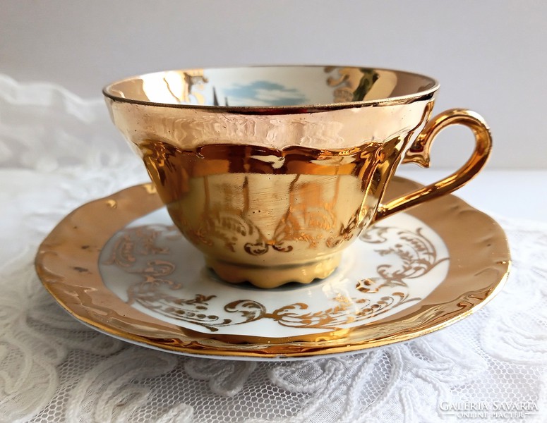 Gilded coffee cup