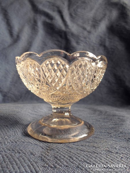 Ornate antique glass goblet