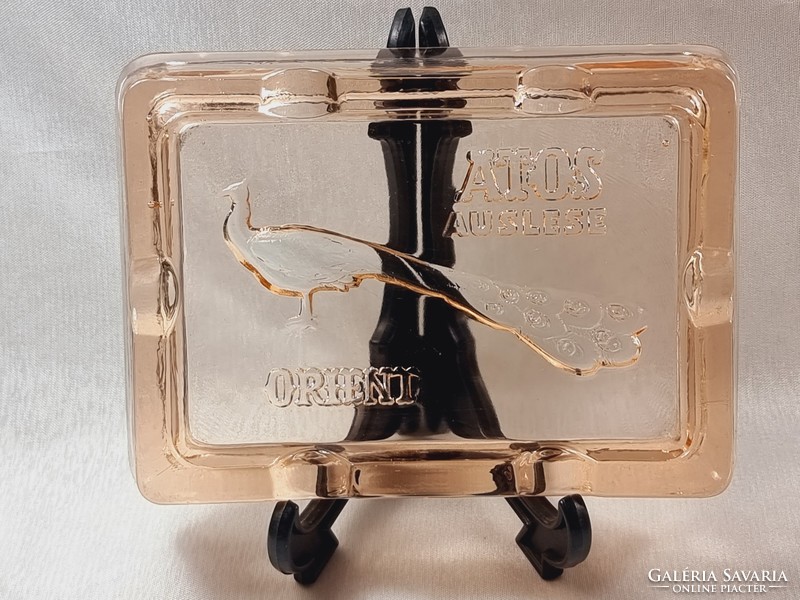 Rosalin bottle atos orient peacock ashtray. 50s 60s. Flawless collector pcs.