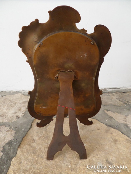 Enamel antique table mirror