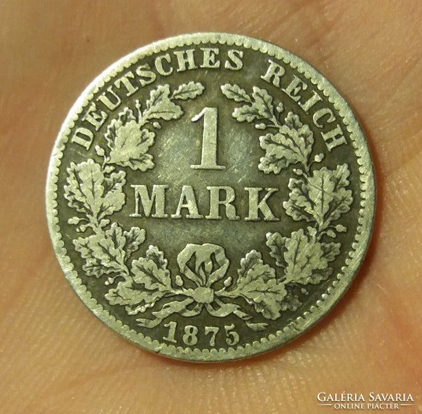 Német 1 márka 1875B  Ag ezüst !