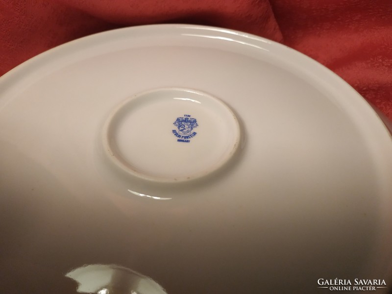 Antique lowland large round serving bowl
