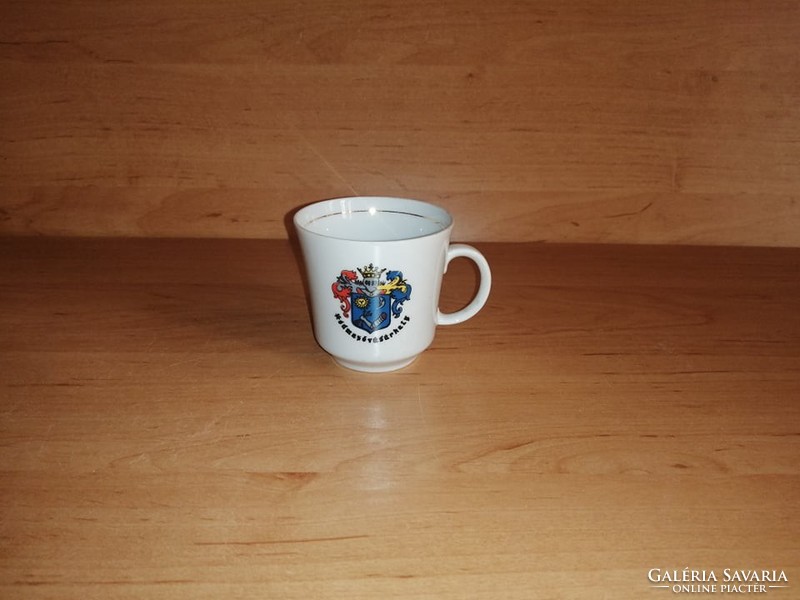 Alföldi porcelán kávéscsésze Hódmezővásárhely felirattal, címerrel (14/K)