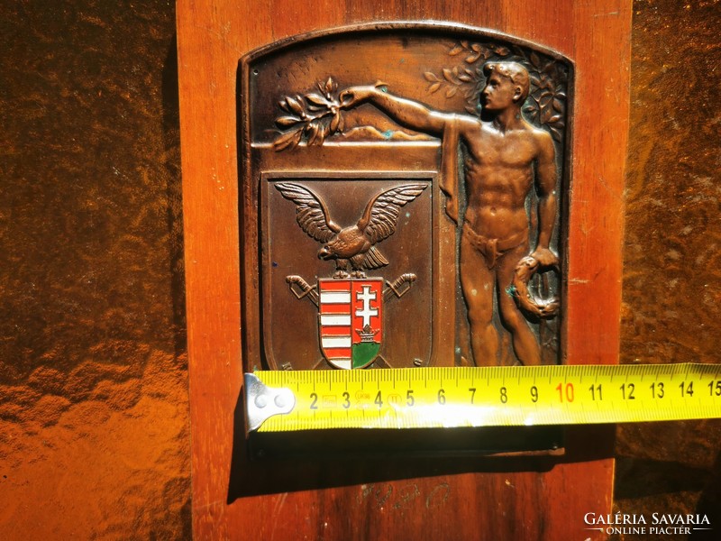 Hungarian Army, copper wall decoration, 1920