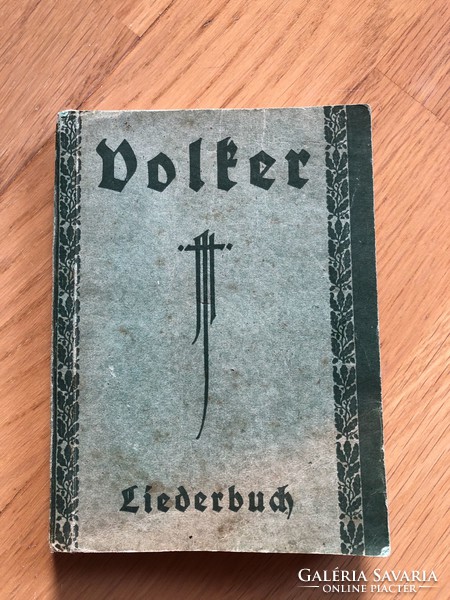 1926-os német gót írású  Volker - Liederbuch