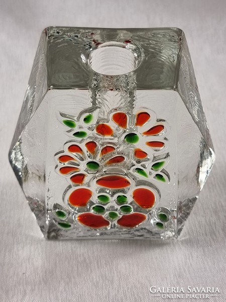 Walther glass vase with “solifleur” pattern