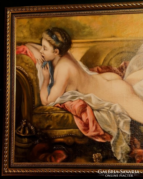Fk/184 - huge size! Alexander oláh (sándor oláh) painter - female nude painting