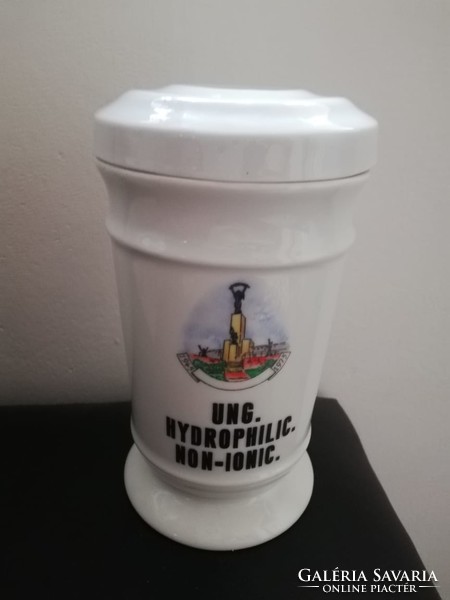 Porcelain pharmacy jar - large size - 16.5 cm
