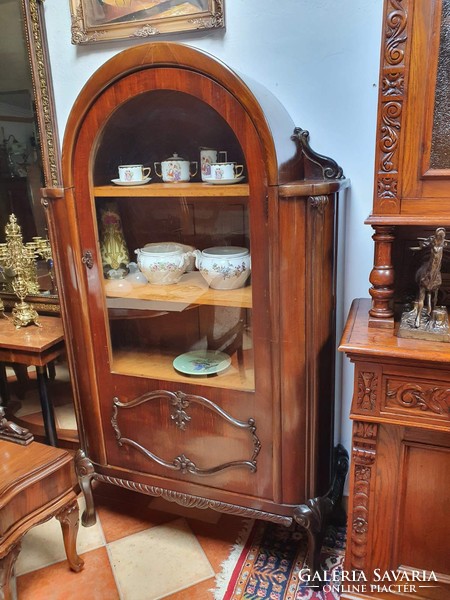 Impressive eclectic 100 year old antique showcase