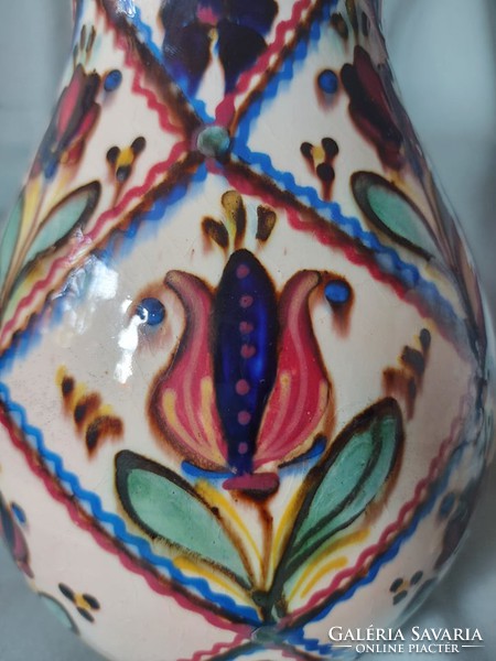 Imre Baán antique folk ceramic vase 26cm