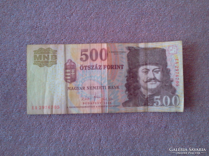 HUF 500 paper money 2008 year