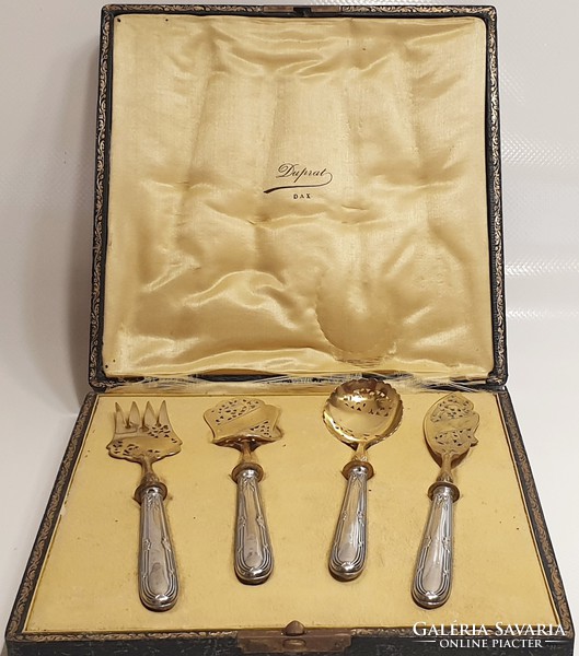 Silver (950) cake, appetizer service set, in original box