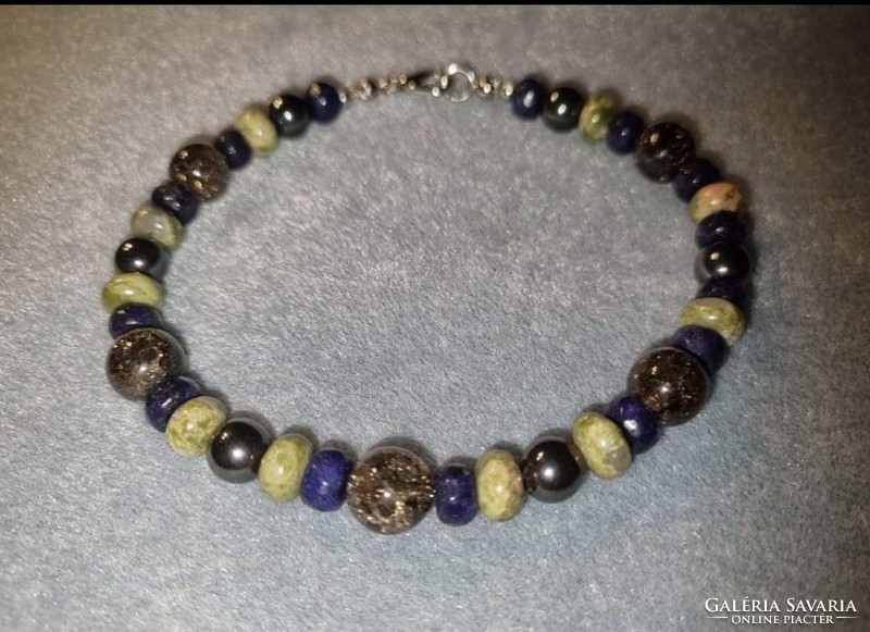 Ankle chakra or men's healing, chakra gemstone bracelet with new, handcrafted jewelry!