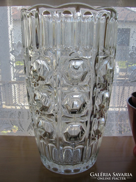 Serious large art deco crystal vase