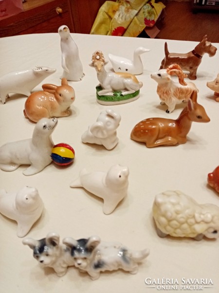 Mini porcelán állatok
