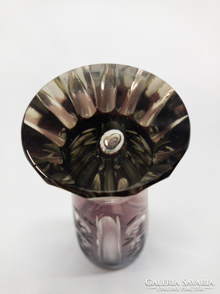 Old polished, peeled glass vase