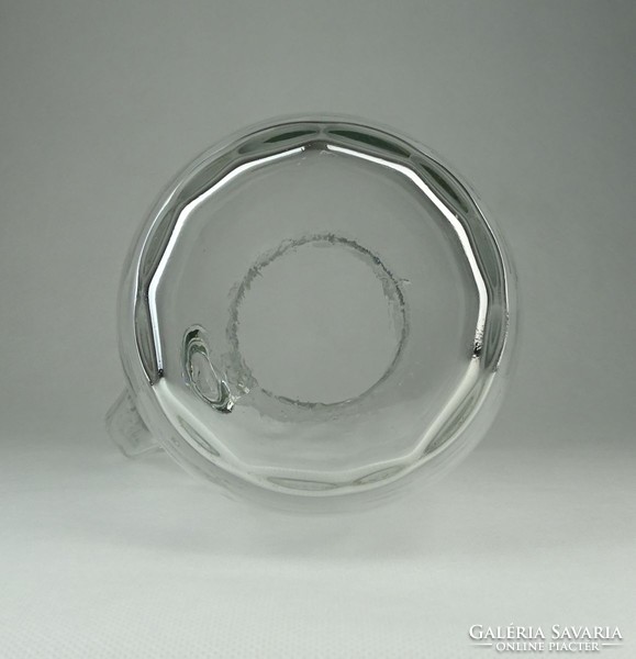 0P382 Régi hibátlan üveg kancsó 21.5 cm