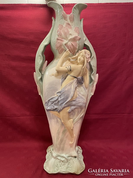 Old, huge, figural, Art Nouveau decorative vase 79cm !!!!