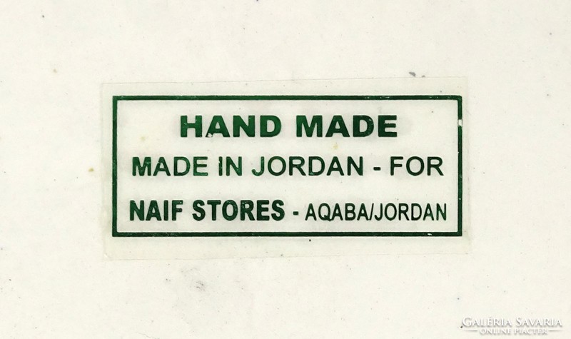 1I302 Jelzett kézzel festett perzsa díszítéses Jordániai kerámia tál 23 cm