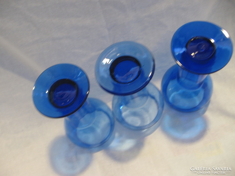 Blue glass candle holder package 5 pcs