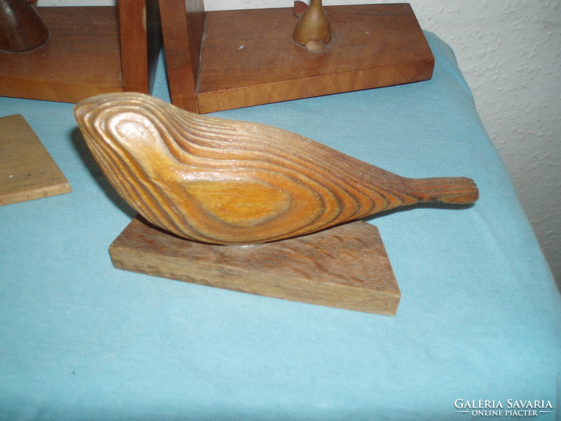 Antique egret-fats book support-bird-wood carved ornaments- in the picture!