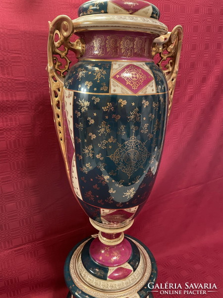 Old, huge, beautiful vase with Czech alt wien ears 82.5cm !!!!