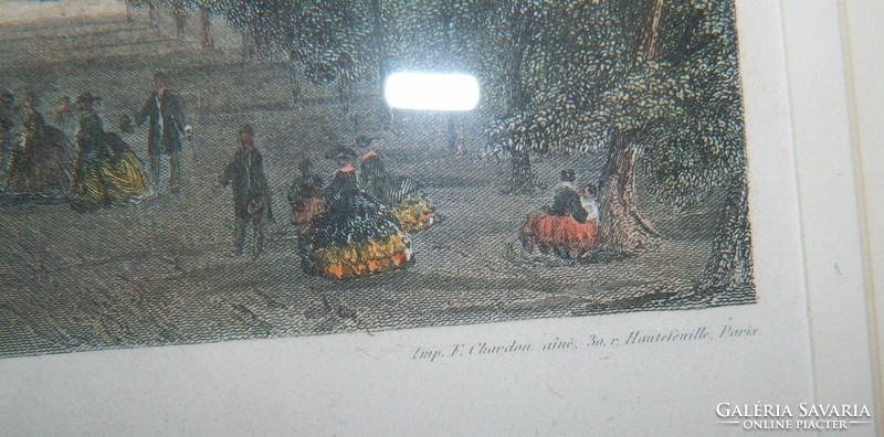 Antique engraving print: schönbrunn