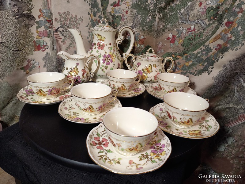 Zsolnay butterfly pattern coffee set