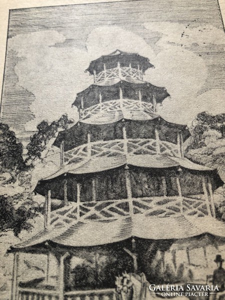 Antik München - Kínai torony képeslap