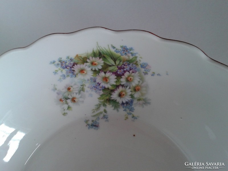 Old porcelain bowl wall decoration spring floral coma bowl forget-me-not daisy pattern folk wall bowl