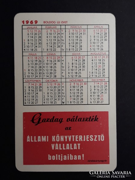Card Calendar 1969 - daily book with inscription - retro calendar