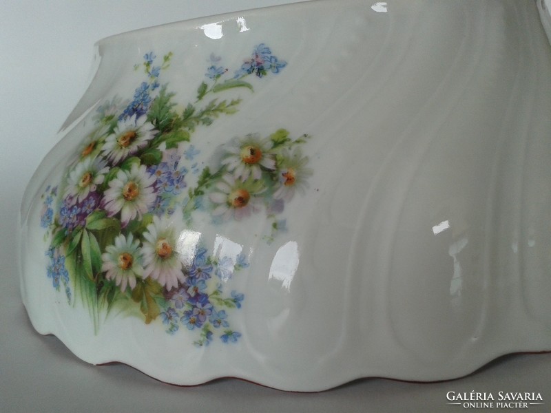 Old porcelain bowl wall decoration spring floral coma bowl forget-me-not daisy pattern folk wall bowl