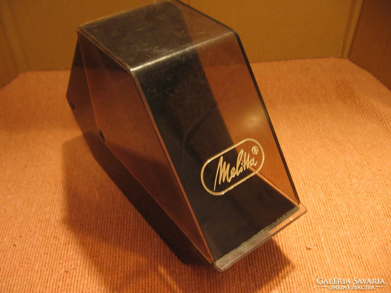 Original melitta coffee paper funnel, filter holder plastic box design: mikael björnstjerna