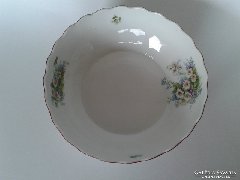 Old porcelain bowl wall decoration spring floral coma bowl forget-me-not daisy pattern folk wall bowl