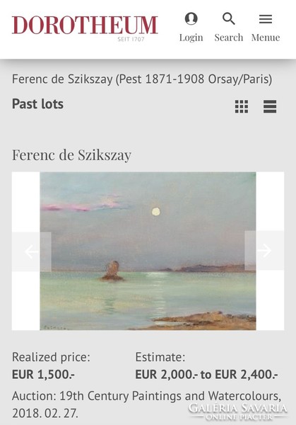 Original oil painting of Ferenc Szikszay (1870-1908) 68x59 cm