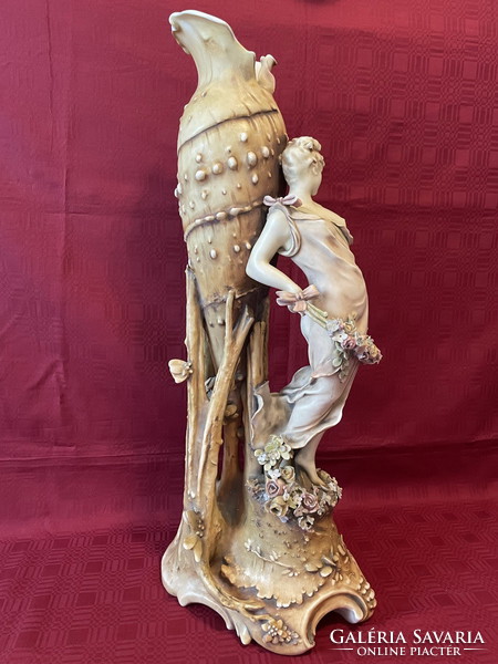 Teplitzi old, extra large, figural, Art Nouveau shell vase 66cm !!!
