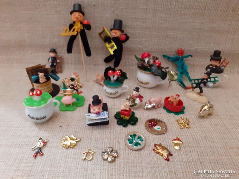 Retro New Year lucky figure collection in one /4/