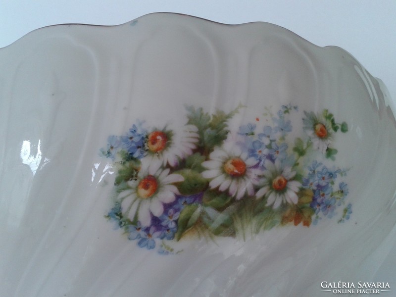 Old porcelain bowl wall decoration spring floral coma bowl forget-me-not daisy pattern folk wall bowl