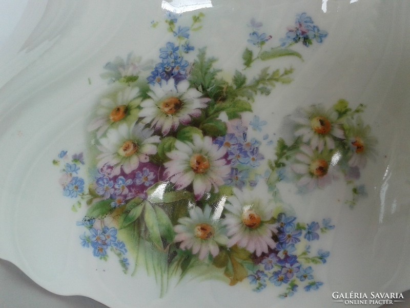 Old porcelain bowl wall decoration spring floral coma bowl forget-me-not daisy pattern folk wall bowl