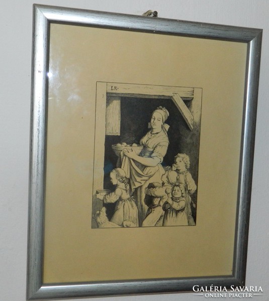 Antique copper engraving in elegant new frame