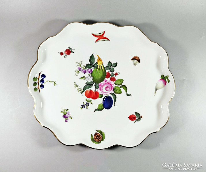 HERENDI, BOUQUET DE FRUITS (BFR) KÉZZEL FESTETT PORCELÁN DOHÁNYZÓKÉSZLET, HIBÁTLAN! (I125)