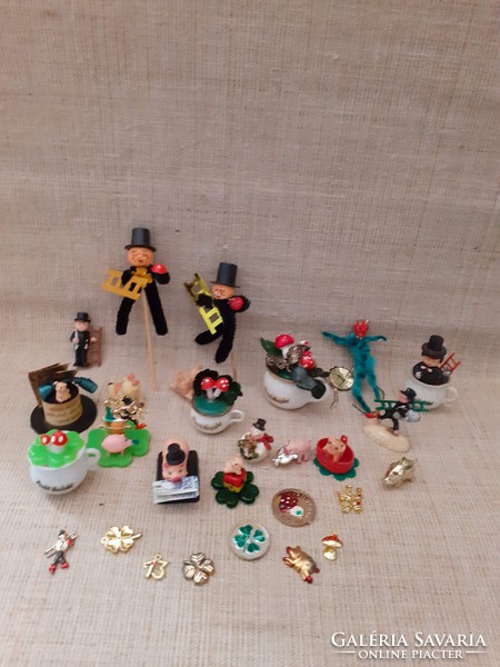 Retro New Year lucky figure collection in one /4/